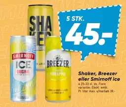 Bilka Shaker Breezer Smirnoff ice tilbud
