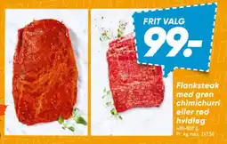 Bilka Flanksteak med grøn chimichurri eller rød hvidløg tilbud