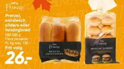 Bilka Princip pretzel sandwich sliders hotdogbrød tilbud
