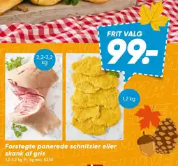 Bilka Forstegte panerede schnitzler eller skank af gris tilbud