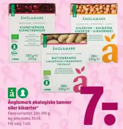 Coop 365 Änglamark økologiske bønner eller kikærter tilbud