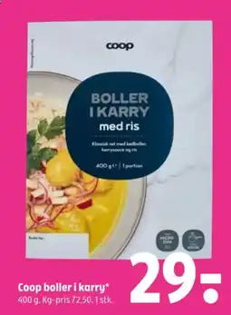 Coop 365 Coop boller i karry tilbud