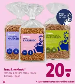 Coop 365 Irma knækbrød tilbud