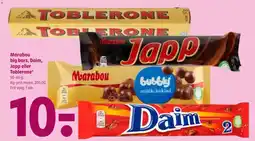 Coop 365 Marabou Japp Daim Toblerone tilbud