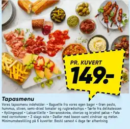 Bilka Tapasmenu tilbud