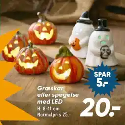 Bilka Græskar eller spøgelse med LED tilbud