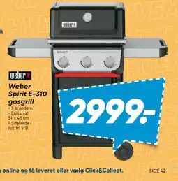 Bilka Weber Spirit E-310 gasgrill tilbud
