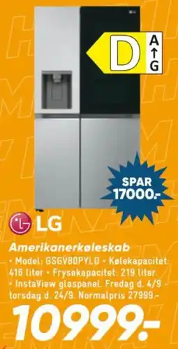 Bilka LG Amerikanerkøleskab tilbud