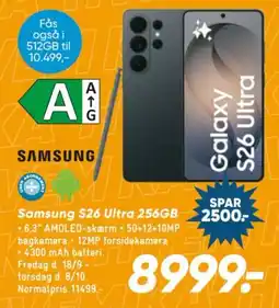 Bilka Samsung S26 Ultra 256GB tilbud