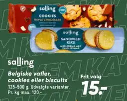 Bilka Salling Sandwich Kiks med crème med vaniljesmag tilbud