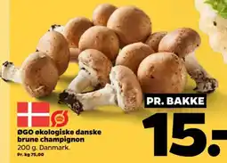 Netto ØGO økologiske brune champignon tilbud