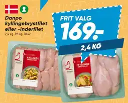 Bilka Danpo kyllingebrystfilet eller -inderfilet tilbud
