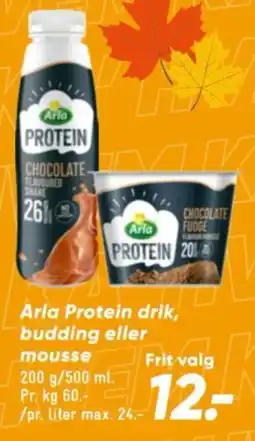 Bilka Arla Protein drik, budding eller mousse tilbud