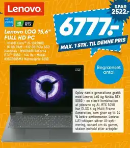 Bilka Lenovo LOQ 15,6" FULL HD PC tilbud