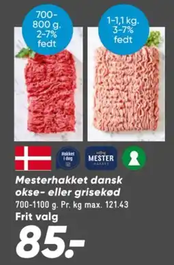 Bilka Mesterhakket dansk okse- eller grisekød tilbud