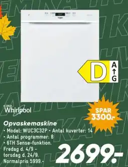 Bilka Whirlpool Opvaskemaskine tilbud