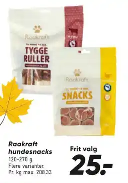 Bilka Raakraft hundesnacks tilbud