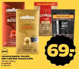 Netto Lavazza kapsler, Gevalia eller Café Noir instant kaffe tilbud