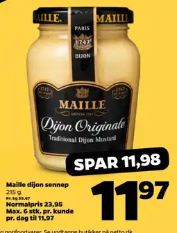 Netto Maille dijon sennep tilbud