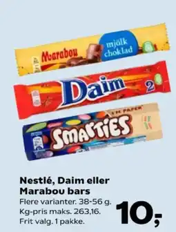Kvickly Nestlé Daim eller Marabou bars tilbud