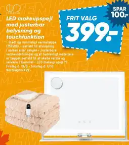 Bilka Essential LED makeupspejl tilbud
