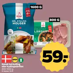 Netto Rose hel kylling eller kyllingelårfilet tilbud