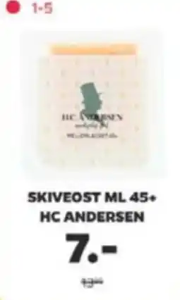 Netto Hc andersen skiveost ml 45+ tilbud