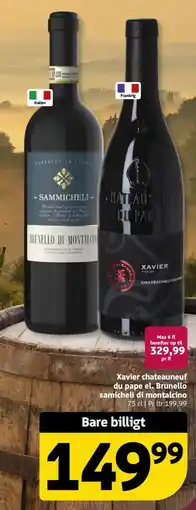 Løvbjerg Xavier chateauneuf du pape el. Brunello samicheli di montalcino tilbud