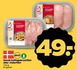 Netto Danpo kyllingebrystfilet eller -inderfilet tilbud