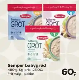 Kvickly Semper babygrød tilbud