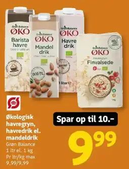 Løvbjerg Grøn Balance havregryn, havredrik el. mandeldrik tilbud