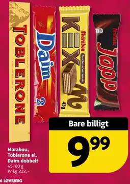Løvbjerg Marabou Toblerone Daim tilbud