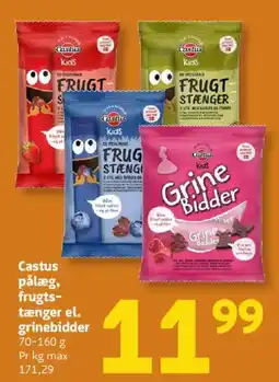 Løvbjerg Castus kids frugtstænger el. grinebidder tilbud
