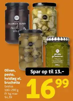 Løvbjerg Gestus Oliven, pesto, hvidløg el. bruchetta tilbud