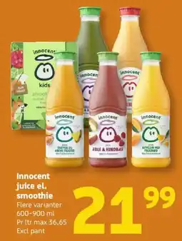 Løvbjerg Innocent juice el. smoothie tilbud