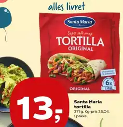 SuperBrugsen Santa Maria tortilla tilbud