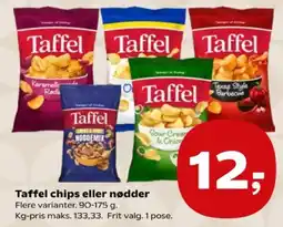 Kvickly Taffel chips eller nødder tilbud