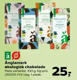 Kvickly Änglamark økologisk chokolade tilbud
