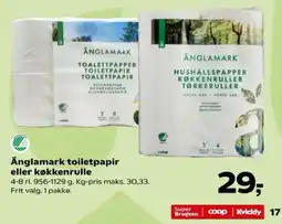 Kvickly Änglamark toilettepapir eller køkkenrulle tilbud