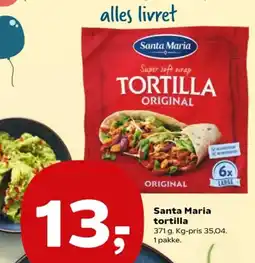 Kvickly Santa Maria tortilla tilbud