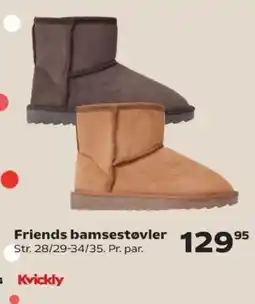 Kvickly Kvicky Friends bamsestøvler tilbud