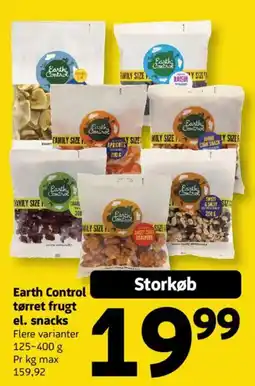 Løvbjerg Earth Control tørret frugt el. snacks tilbud