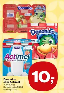 SuperBrugsen Danonino eller Actimel tilbud
