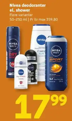 Løvbjerg Nivea deodoranter el. shower tilbud