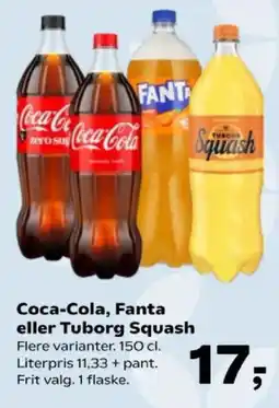 SuperBrugsen Coca-Cola, Fanta eller Tuborg Squash tilbud