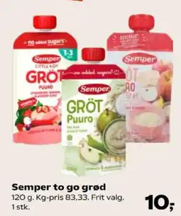 Kvickly Semper to go grød tilbud