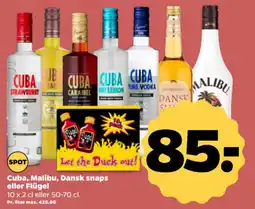 Netto Cuba, Malibu, Dansk snaps eller Flügel tilbud