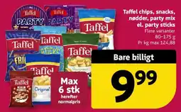 Løvbjerg Taffel chips, snacks, nødder, party mix el. party sticks tilbud