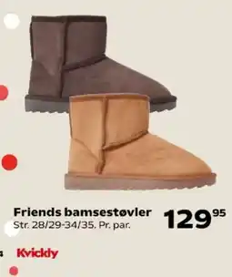 Kvickly Kvickly friends bamsestøvler tilbud