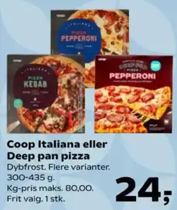 SuperBrugsen Coop Italiana eller Deep pan pizza tilbud